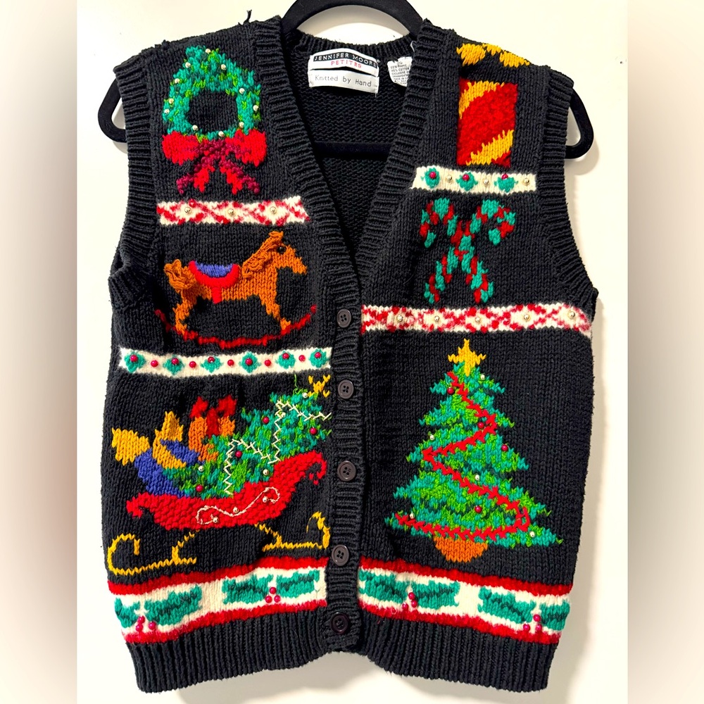 Vintage Holiday Sweater Vest